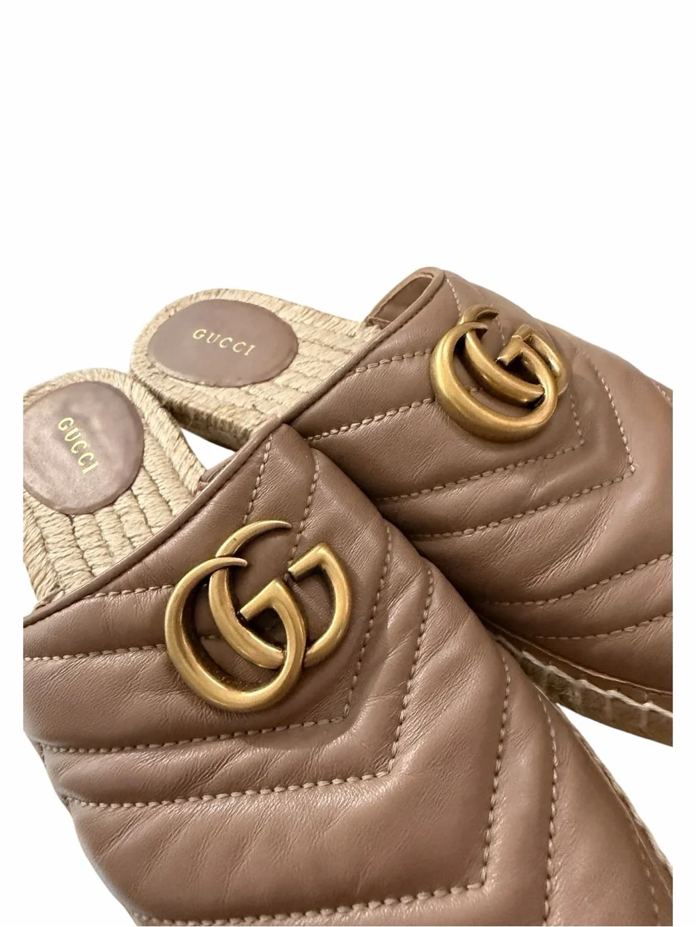Gucci GG Marmont Espadrille Mules